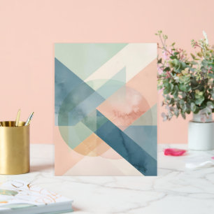 Serene Geometry – Modern Pastel Abstract Wall Art Acrylic Sign