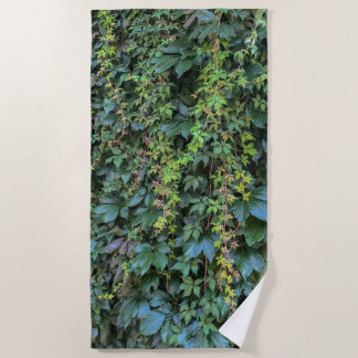 Serene Green Ivy Wall Hanging Vines Plant Leaves Beach Towel