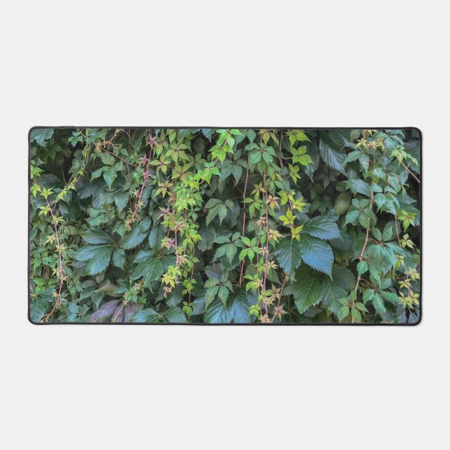 Serene Green Ivy Wall Hanging Vines Plant Leaves Desk Mat (Front)