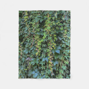 Serene Green Ivy Wall Hanging Vines Plant Leaves Fleece Blanket