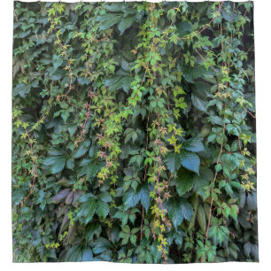 Serene Green Ivy Wall Hanging Vines Plant Leaves Shower Curtain