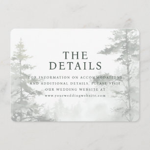 Serene Grey Watercolor Trees Enclosure Card