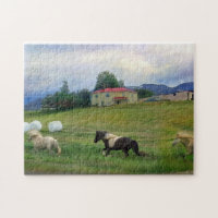 SERENE ICELAND HORSES COTTON BALES
