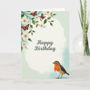 Serene Insect Birthday Card
