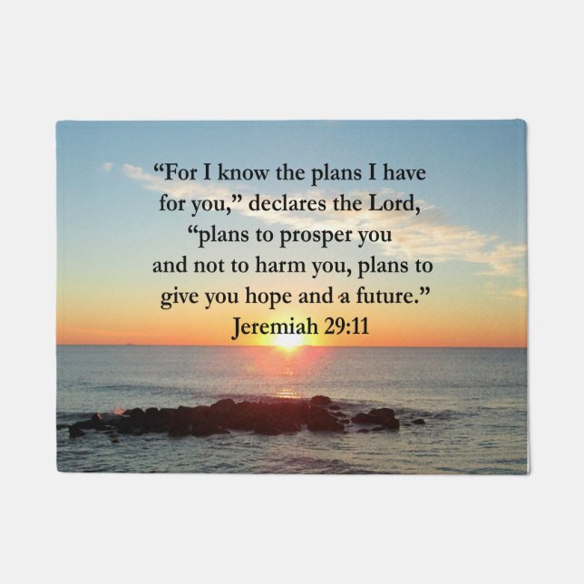 SERENE JEREMIAH 29:11 SUNRISE DOORMAT (Front)
