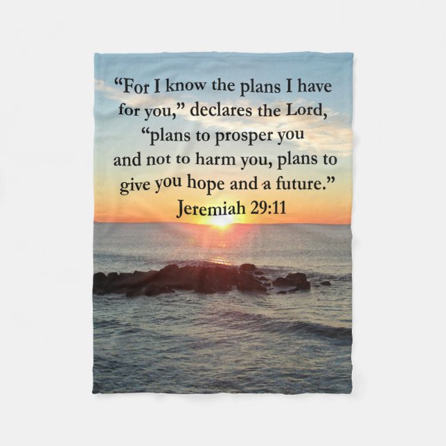 SERENE JEREMIAH 29:11 SUNRISE FLEECE BLANKET (Front)