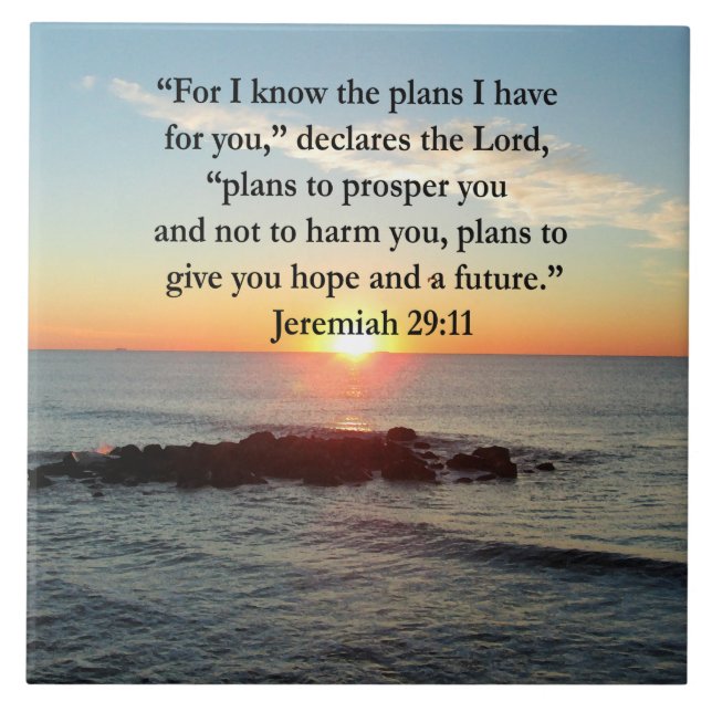 SERENE JEREMIAH 29:11 SUNRISE TILE (Front)