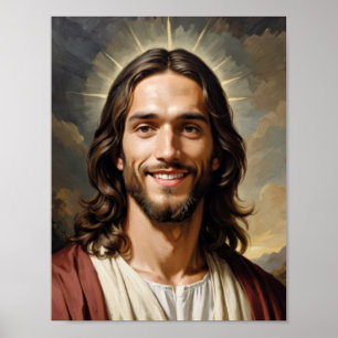 Serene Jesus Christ with aura  Poster