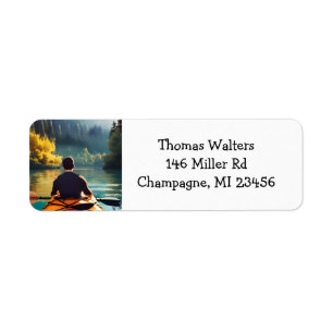 Serene Kayaking Scene   Man in Kayak in Mountains