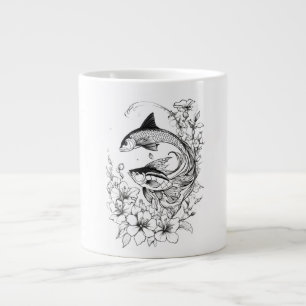 Serene Koi Pond Jumbo Mug Design
