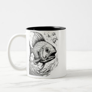 Serene Koi Pond Two-Tone Mug - 11 oz