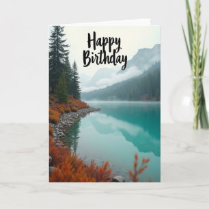 Serene Lake Birthday Card