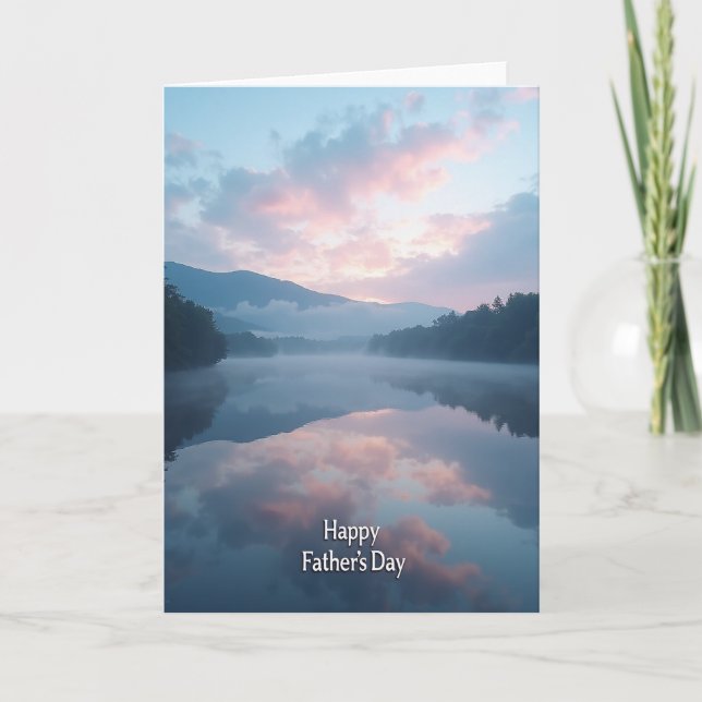 Serene Lake Fathers Day Card (Front)