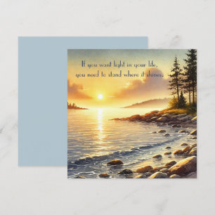 Serene Lake & Quote Card