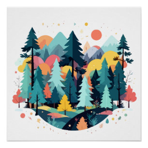 Serene Landscape Calm Tranquil Nature Outdoors Art Poster