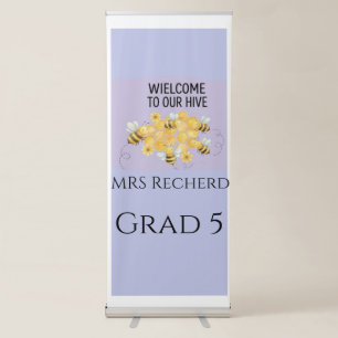 Serene Lavender Bee Classroom Art Print - Custom " Retractable Banner
