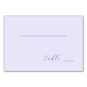 Serene Lavender Calligraphy Table Number