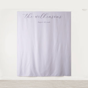 Serene Lavender Calligraphy Tapestry