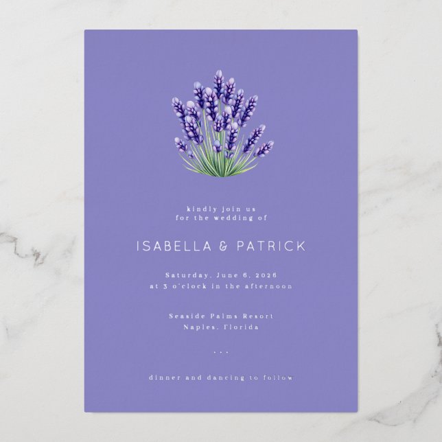 Serene Lavender Floral Bouquet (Front)
