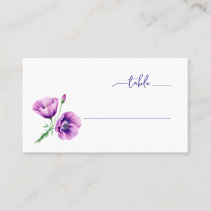 Serene Lavender Floral Minimalist Place Card