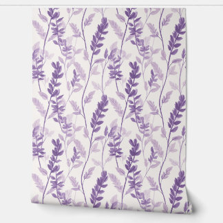 Serene Lavender Leaf Wallpaper