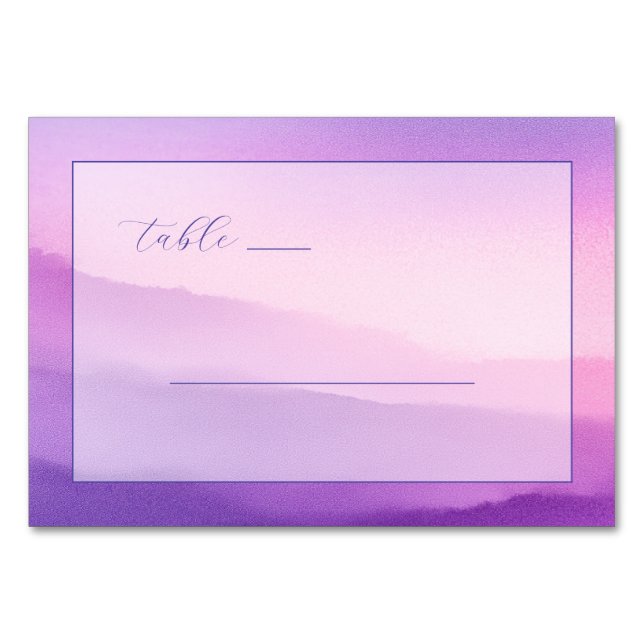 Serene Lavender Watercolor Table Number (Front)