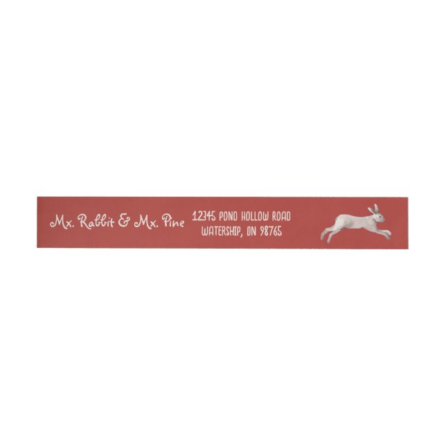 Serene Leaping Rabbit - Red Wrap Around Label (Individual)