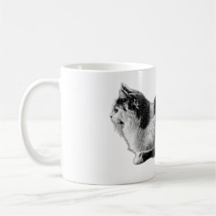Serene Longhair Cat Coffee Mug