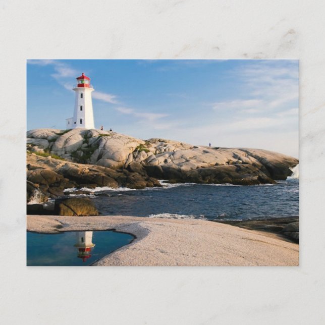 Serene Louisbourg Lighthouse Nova Scotia Postcard (Front)