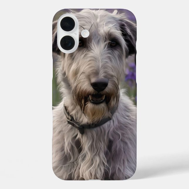 Serene Majesty: Wolfhound In Purple Iris Field, Case-Mate iPhone Case (Back)