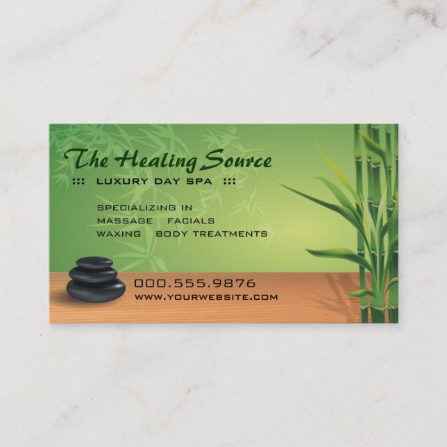 Serene Massage and Spa Appointment Card (Front)