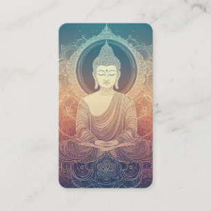 Serene Meditating Buddha Mandala - Spiritu Business Card