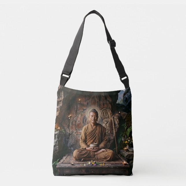 Serene Meditating Sage Art Tote Bag (Front)