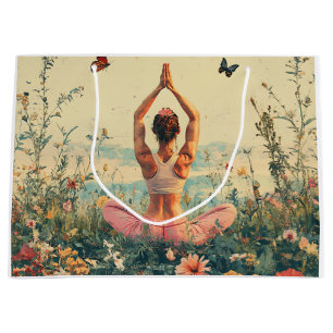 Serene Meditation at Sunrise (3) Large Gift Bag