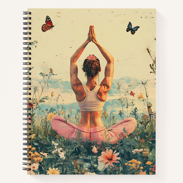 Serene Meditation at Sunrise (3) Notebook (Front)