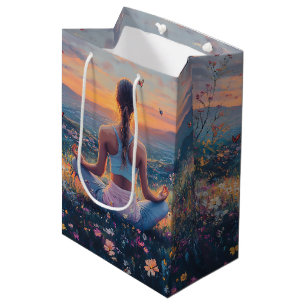 Serene Meditation at Sunrise (4) Medium Gift Bag