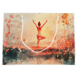 Serene Meditation at Sunrise (7) Large Gift Bag