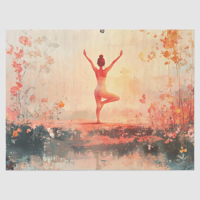 Serene Meditation at Sunrise (7) Tissue Paper (Front)