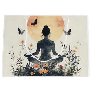 Serene Meditation at Sunrise (8) Large Gift Bag