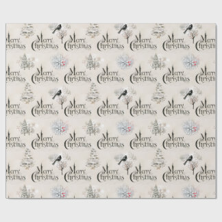 Serene Merry Christmas Wrapping Paper
