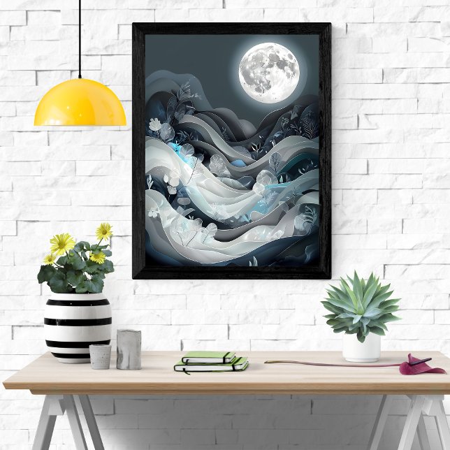 Serene Moonlit Landscape Poster (Creator Uploaded)