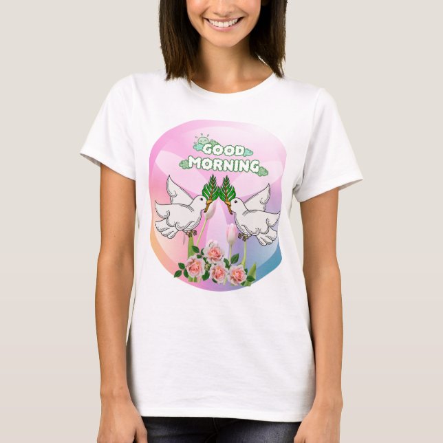 Serene Morning Greeting T-Shirt (Front)