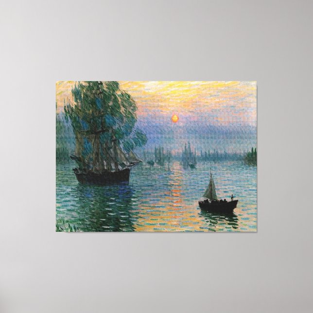 Serene Morning Maritime Journey Canvas Print (Front)