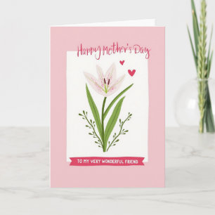 Serene Mothers Day Motif Card