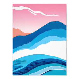 Serene Mountain Dreamscape - Abstract Landscape Photo Print