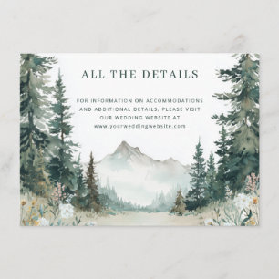 Serene Mountain Wedding Enclosure Card