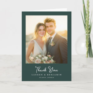Serene Mountain Wedding Thank You Card