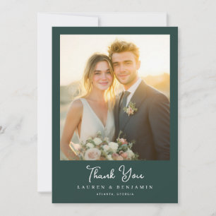 Serene Mountain Wedding Thank You Card