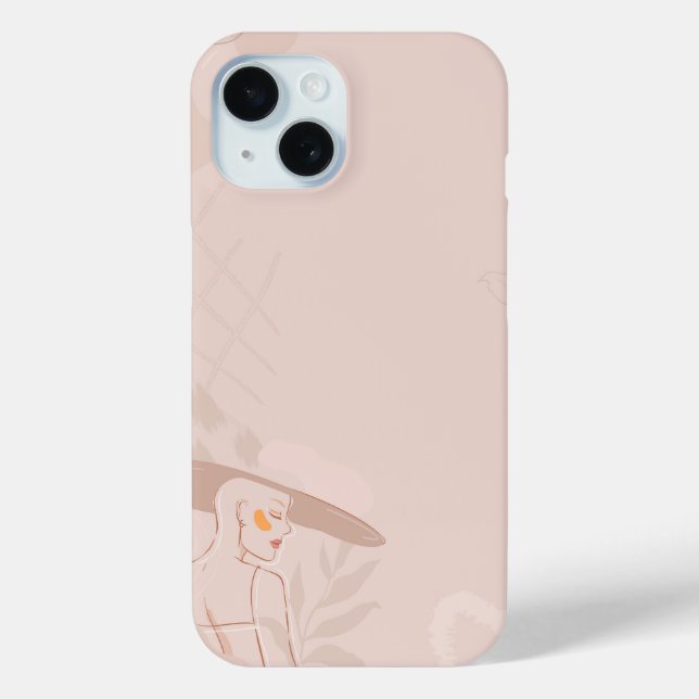 Serene Muse – Minimalist Art Mobile Case (Back)