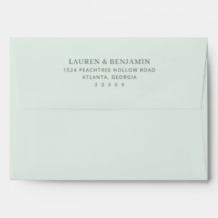 Serene Muted Green Typographic Envelope